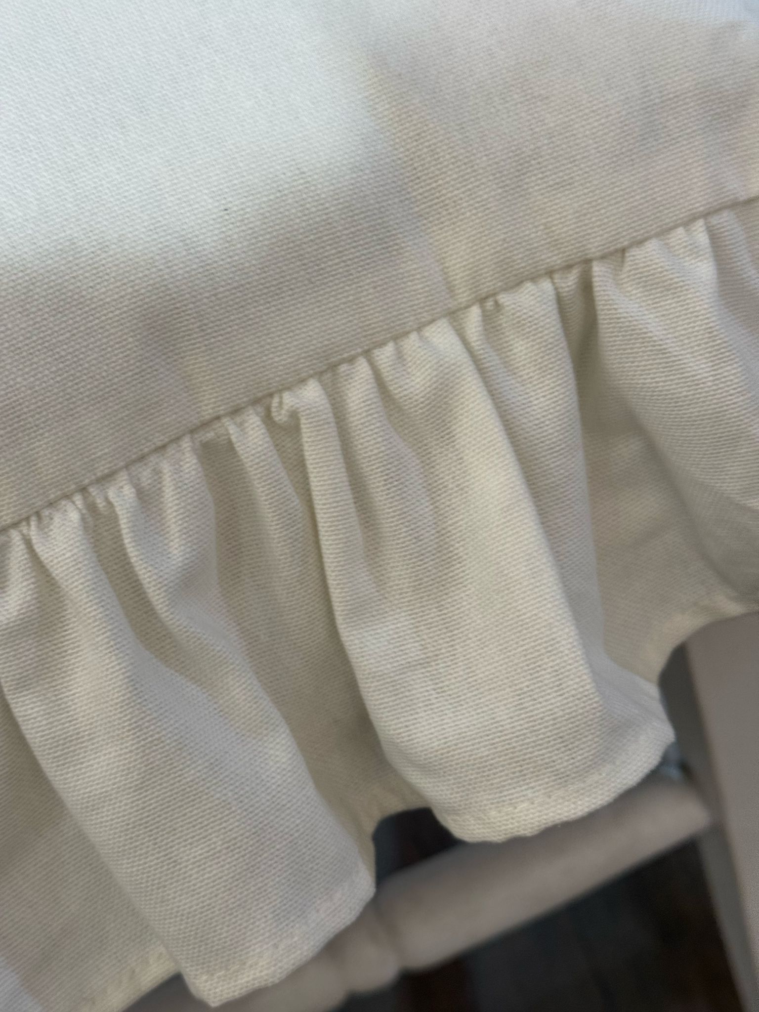 Cuscino da sedia sartoriale bianco in panama 1 balza - 45x45 cm - Fiorentino Home